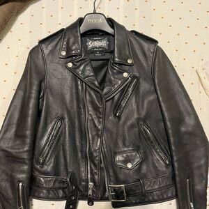 Schott Black Leather Biker Jacket